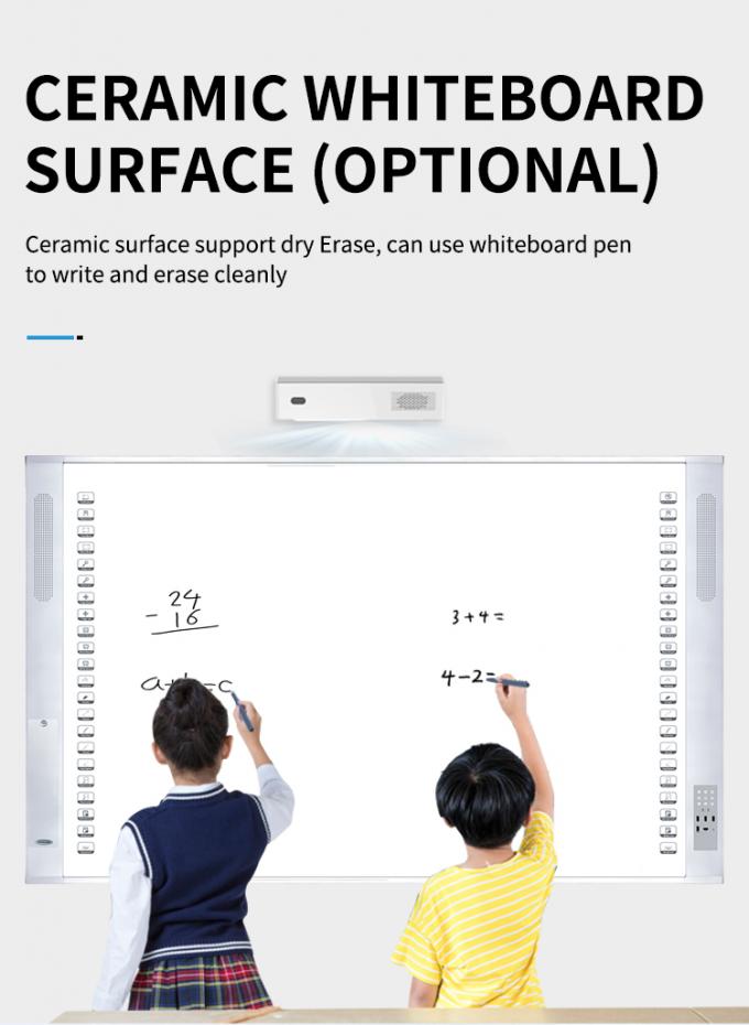 96 inch bảng trắng tương tác di động bảng trắng thông minh với máy chiếu laser 8