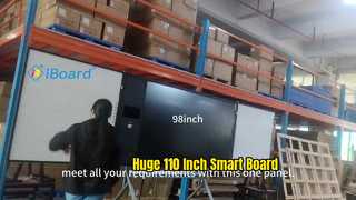 Hãy xem bảng tương tác này có thể lớn đến mức nào! Bảng thông minh 110 inch có tủ đựng đồ