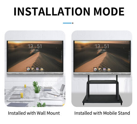 Màn hình cảm ứng tương tác 75 inch với 20/40 điểm chạm và cảm ứng hồng ngoại cho việc giảng dạy ở trường học và các cuộc họp văn phòng