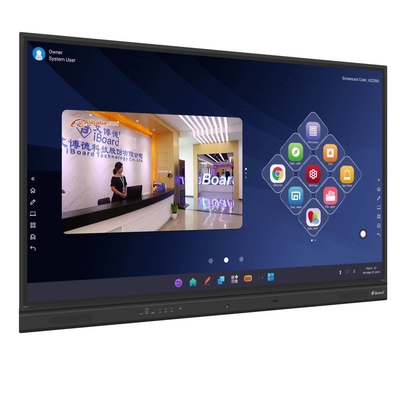 Bảng điều khiển phẳng tương tác 65 75 86 inch Android 11 IR Cảm ứng đa ngón tay