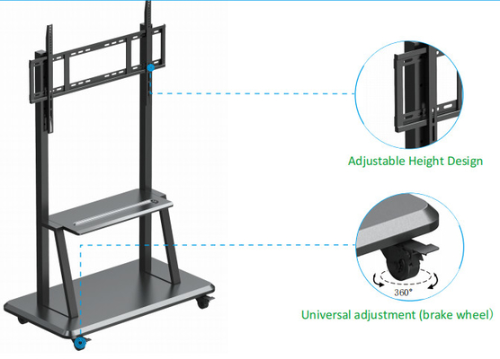 220lbs Chân đế di động điện tử 800x600mm cho màn hình cảm ứng