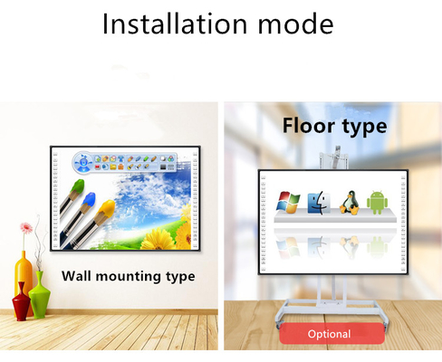 Bảng giảng dạy bảng trắng tương tác hồng ngoại Phần mềm viết đa chức năng Chạm ngón tay