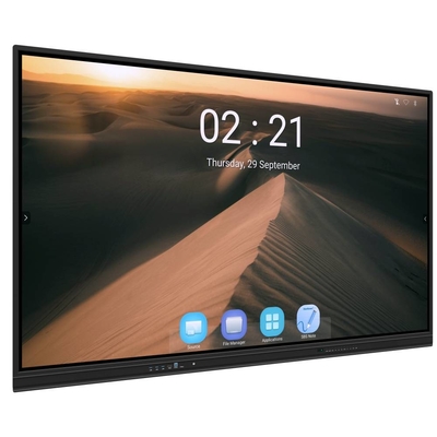 Android 13 IR Interactive Whiteboard Finger Touch 65 75 86 Inch Bảng hiển thị thông minh 4K với wifi RJ45 chia sẻ không dây từ pad / điện thoại / máy tính xách tay cho các cuộc họp văn phòng trường học