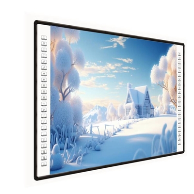 Bảng chiếu tương tác 4K 82 85 102 Inch Side Bar 10 Touch Points USB PC Pen Finger Writing White Board Cho trường học