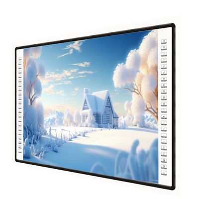 Bảng chiếu tương tác 4K 82 85 102 Inch Side Bar 10 Touch Points USB PC Pen Finger Writing White Board Cho trường học