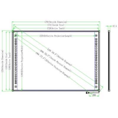 85 Inch Interactive Whiteboard 10 điểm điểm chạm cho cuộc họp đào tạo giáo dục trường học