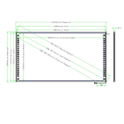 96 Inch Interactive Whiteboard 16:9 Tỷ lệ khung hình cho giảng dạy trường học