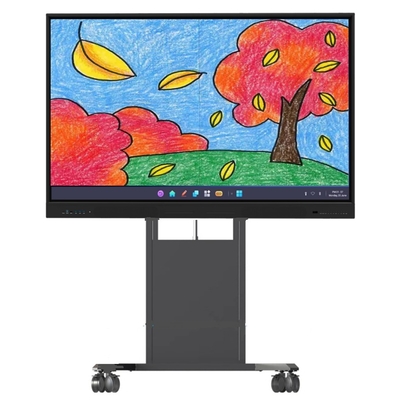 Đứng bàn trắng tương tác có thể điều chỉnh chiều cao điện cho màn hình cảm ứng TV thông minh Đứng sử dụng gắn sàn hoặc tường