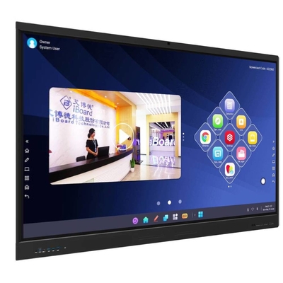 Bảng thông minh tương tác 4K Ultra HD với Wall Mount Speaker Camera Mic Được xây dựng trong tất cả trong một bảng PC cho giáo dục