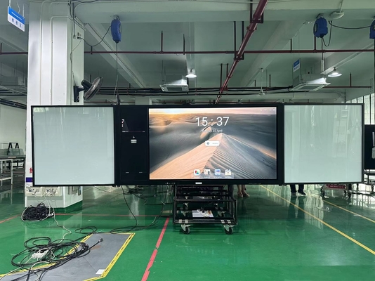 75 inch ghi hình bảng trắng hệ thống kép tương thích với Android Windows Linux Ma OS cho bài thuyết trình đào tạo