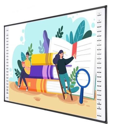 96 inch Interactive Whiteboard Wall Mount Ceramic Bề mặt trong nhà bảng chiếu giảng dạy bảng thông minh với máy nghe nhạc truyền thông
