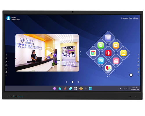 Màn hình phẳng tương tác màn hình cảm ứng thông minh 98 inch cho trường học và doanh nghiệp