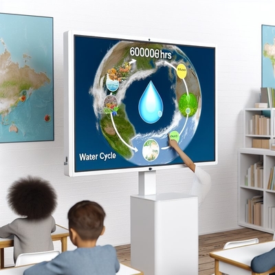 60000hrs Life Cycle Interactive Flat Panel cho giáo dục màu trắng