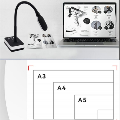 USB 2.0 Visualizer Document Camera Scanner A3 A4 A5 kích thước