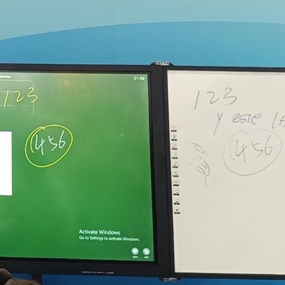 iboard nhà máy trực tiếp 75inch Khóa có thể ghi lại kết nối với nhau Blackboard thông minh Whiteboard tương tác bảng phẳng màn hình tất cả trong một với hỗ trợ đứng