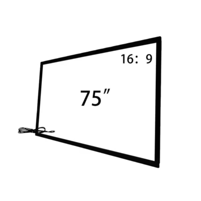 55 65 75 Inch Infrared Touch Frame With Usb Tempered Glass For TV Smart Monitor Kiosk (hình ảnh cảm ứng hồng ngoại với kính thắt bằng USB cho màn hình thông minh TV)