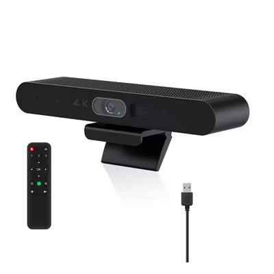 Đen Trắng Dễ cài đặt 4K Webcam Video Conference Camera Usb AI tự động theo dõi 2160p Webcam theo dõi với loa âm thanh phòng họp