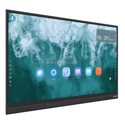 Bảng tương tác iBoard 65 75 86 98 inch màn hình 4K với cảm ứng đa điểm và hệ điều hành Android/Windows/Linux/Mac OS