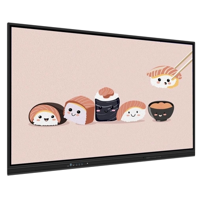 4K 65 75 86 98 110 inch Phân hình chống chói, tương tác Smart Whiteboard IR Monitor Super Slim