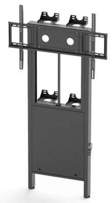 Điện tử lên xuống điều chỉnh tay nâng đứng xe đẩy di động cho màn hình TV thông minh 65 75 86 inch với bánh xe và cáp điện