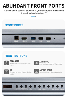 Tăng cường trải nghiệm hội nghị của bạn với máy ảnh HD QLED Android 13 tích hợp cho hội nghị tùy chọn màn hình phẳng tương tác