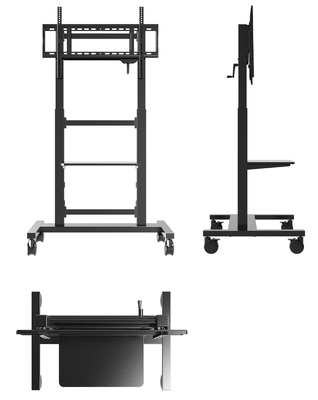 Máy cầm tay Độ cao điều chỉnh Đứng di động cho màn hình thông minh 55 inch đến 86 inch