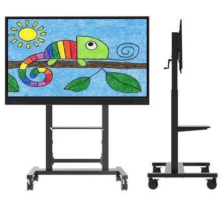Máy cầm tay Độ cao điều chỉnh Đứng di động cho màn hình thông minh 55 inch đến 86 inch