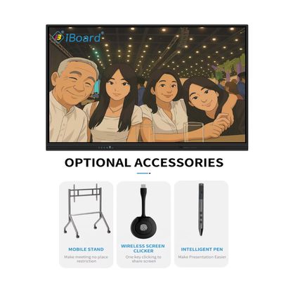 55 65 75 86 98 Inch 4K LCD Interactive Whiteboard Touch Panel Smart Screen Classroom Electronic Board Digital Smart Board cho việc giảng dạy