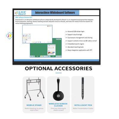 Kích thước lớn 98 inch 4K LCD Interactive Smart Board Touch Panel Smart Screen cho lớp học Bảng điện tử Bảng thông minh kỹ thuật số cho giảng dạy