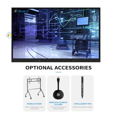 Blackboard thông minh với bảng điều khiển cảm ứng Android 75 86 Inch với máy ảnh và micro cho giáo dục và đào tạo