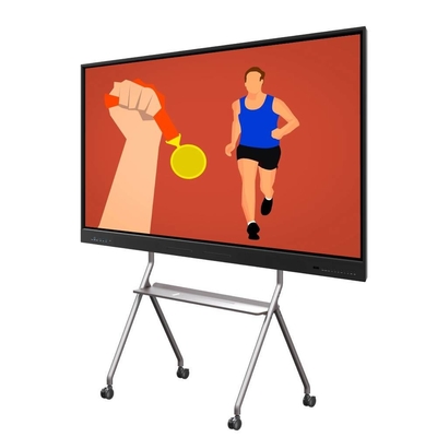 LED Interactive Whiteboard 86 98 110 Inch Android 13 14 LCD Smart Board Response 5-8 Ms phần mềm họp tương thích với máy ảnh và mic và giá đỡ di động