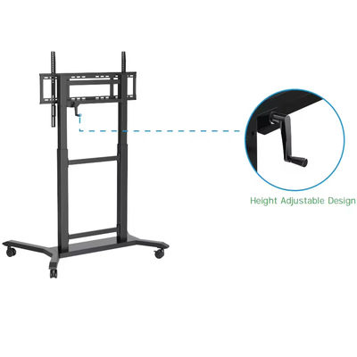 IBoard Độ cao điều chỉnh 42 "-86" Trolley Multi Mobile TV Cart cho màn hình phẳng tương tác Smart Whiteboard VESA 100 * 100-800 * 600mm