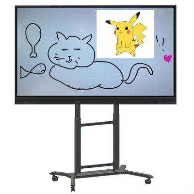 IBoard Độ cao điều chỉnh 42 "-86" Trolley Multi Mobile TV Cart cho màn hình phẳng tương tác Smart Whiteboard VESA 100 * 100-800 * 600mm