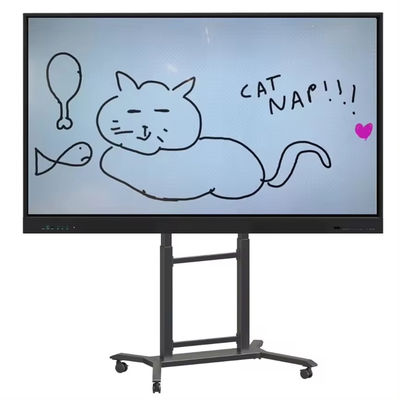IBoard Độ cao điều chỉnh 42 "-86" Trolley Multi Mobile TV Cart cho màn hình phẳng tương tác Smart Whiteboard VESA 100 * 100-800 * 600mm