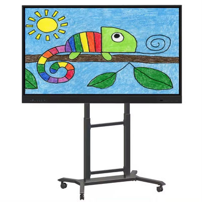 IBoard Độ cao điều chỉnh 42 "-86" Trolley Multi Mobile TV Cart cho màn hình phẳng tương tác Smart Whiteboard VESA 100 * 100-800 * 600mm