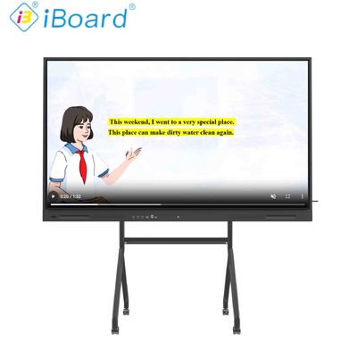 4K UHD Phân hình phẳng tương tác TV thông minh 55 inch với hệ thống Android cập nhật Thiết bị chức năng AI cho cuộc họp văn phòng lớp học