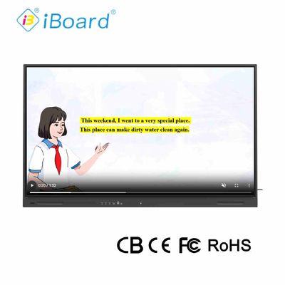 4K UHD Phân hình phẳng tương tác TV thông minh 55 inch với hệ thống Android cập nhật Thiết bị chức năng AI cho cuộc họp văn phòng lớp học