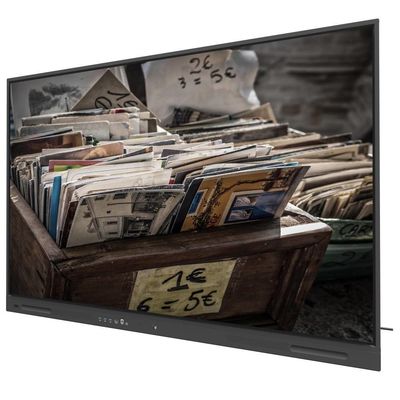 Tăng doanh nghiệp của bạn với Black LCD Smart Board Featuring USB Outputs và 350cd / m2 WIFI và Wireless Share 110 Inch Monitor