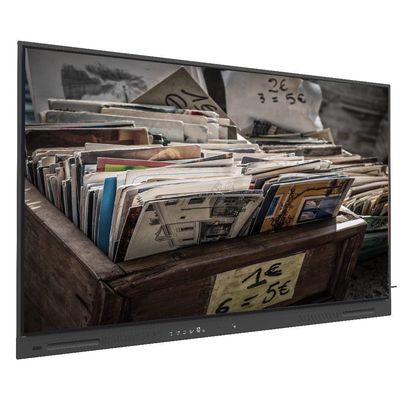 Tăng doanh nghiệp của bạn với Black LCD Smart Board Featuring USB Outputs và 350cd / m2 WIFI và Wireless Share 110 Inch Monitor