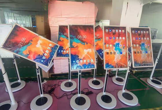 Kiosk màn hình cảm ứng 32 Inch Smart TV Không dây Di chuyển Dây cầm Android Điện thoại sạc màn hình cảm ứng màn hình LCD Smart Mobile Mini TV Display