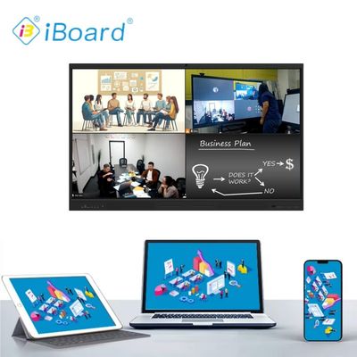 Màn hình cảm ứng 65 inch Smart Board Bảng hiển thị tương tác với máy ảnh và micrô tích hợp cho giáo dục từ xa Trung tâm đào tạo E-Learning Hội nghị video & Hợp tác kỹ thuật số
