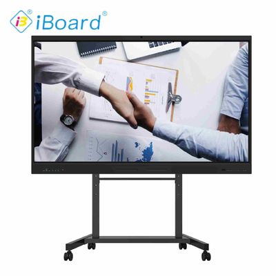 Khung màn hình cảm ứng màn hình phẳng tương tác Bảng thông minh với máy ảnh và micrô tích hợp cho cuộc họp hội nghị & giảng dạy