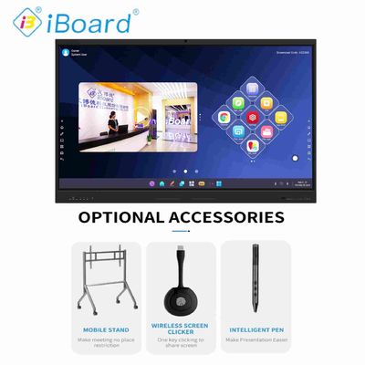 Giá nhà máy IBoard 65 Inch Interactive Flat Panel với màn hình cảm ứng hồng ngoại và RAM 3G