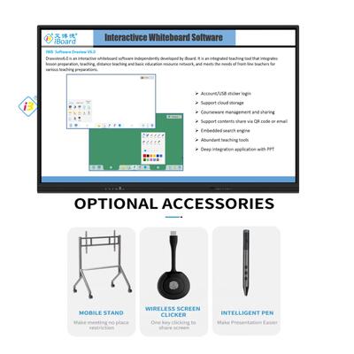 Bảng trắng tương tác thông minh 2026 Mới về Độ phân giải 4K UHD Hệ điều hành Android 13/14 50 điểm chạm cho Giảng dạy và Họp