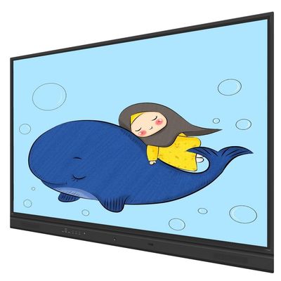 Bảng trắng tương tác hồng ngoại tỷ lệ 16:9, độ tương phản 4000:1, 20 điểm chạm, phương pháp chạm bằng ngón tay/vật thể cho các cuộc họp kinh doanh, giáo dục trực tuyến với phần mềm