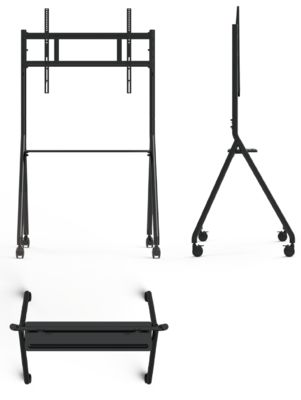 Chân đế bảng trắng tương tác mới đến Di động 42 đến 75 inch TV Monitor Nâng di động Tối đa 60KGS Bánh xe mạnh mẽ Dễ dàng di chuyển cho chân đế di động bảng trắng tương tác
