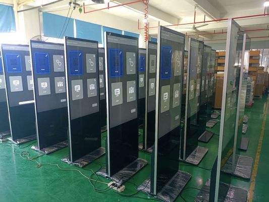 Bán buôn với quét đơn hàng Màn hình quảng cáo kỹ thuật số đứng sàn 23.8 inch 27 inch 32 inch Kiosk đứng sàn Cảm ứng điện dung Với hệ điều hành Android hoặc Windows