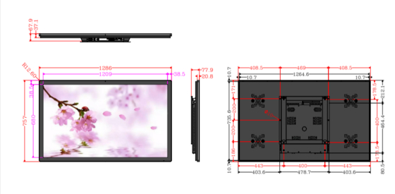 Nâng cao trải nghiệm xem với Màn hình quảng cáo kỹ thuật số Totem 170 độ góc nhìn 32 43 49 55 inch loại treo tường