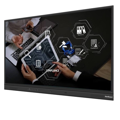 Màn hình tương tác cảm ứng 75 inch 16.7M màu hiển thị với 50 điểm chạm, RAM và ROM tùy chọn 4+32G/8+128G, dành cho giảng dạy tại trường học và bán buôn