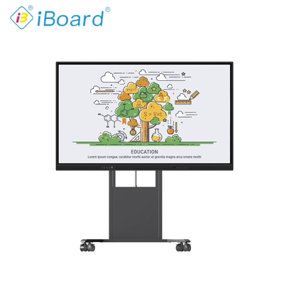 Màn hình hiển thị phẳng tương tác 75 inch màn hình cảm ứng với chức năng AI cập nhật cho giáo dục thông minh